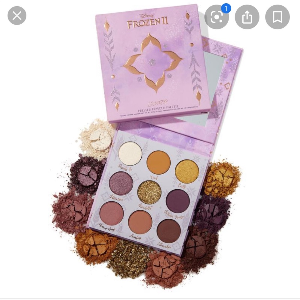 NWT Colourpop Frozen 2 Anna eyeshadow palette